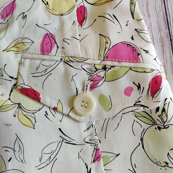 Ann Taylor LOFT apple print trench coat sz SP - Picture 8 of 12